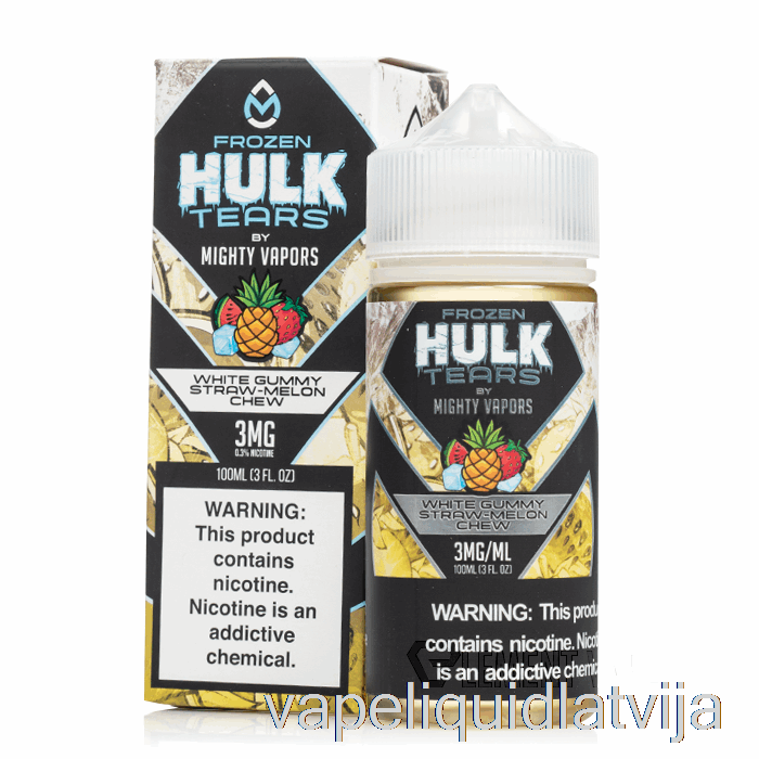 Saldētas Baltas Sveķainas Salmu Melones Košļājamās Košļājamās Košļenes - Hulk Asaras - 100ml 0mg Vape šķidrums